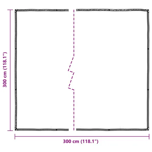 Prozirna cerada s ušicama za vezice 3x3 m polietilen - 3 x 3 m 1 Cijena