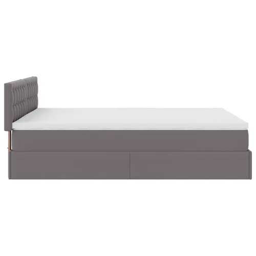 otoman krevet s madracem sivi 140x190cm umjetna koža - Siva 140 x 190 cm Siva 140 x 190 cm Cijena