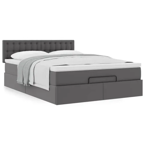 otoman krevet s madracem sivi 140x190cm umjetna koža - Siva 140 x 190 cm Siva 140 x 190 cm Cijena