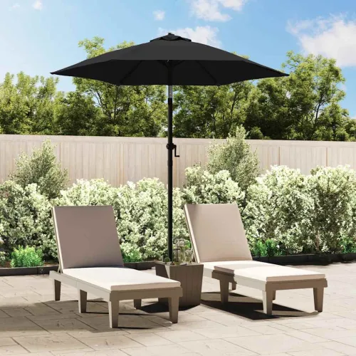 Suncobran crni 200 x 224 cm aluminijski - Crna Cijena