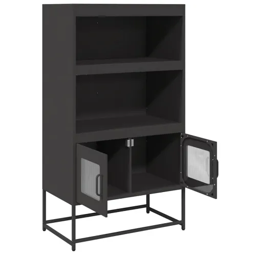 Visoka ploča crna 68x39x123 cm čelik - Crna 1 Cijena
