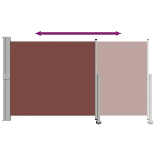 Uvlačiva bočna tenda za terasu 140 x 300 cm smeđa - Smeđa 140 x 300 cm Cijena