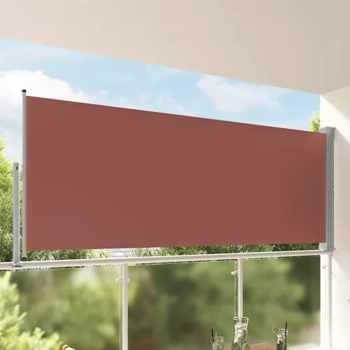 Uvlačiva bočna tenda za terasu 140 x 300 cm smeđa - Smeđa 140 x 300 cm Cijena