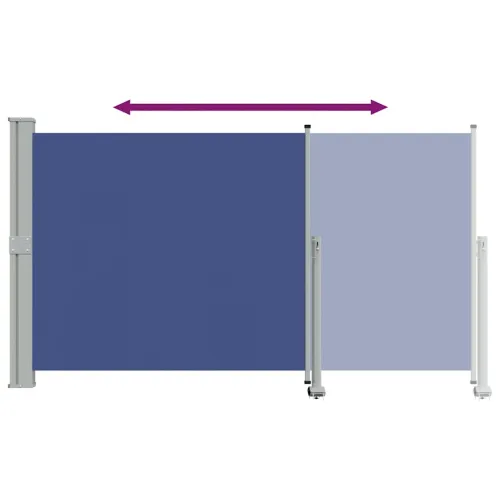 Uvlačiva bočna tenda za terasu 140 x 300 cm plava - Plava 140 x 300 cm Cijena