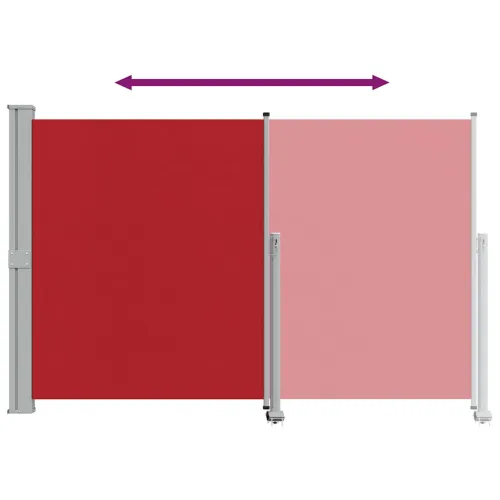 Uvlačiva bočna tenda za terasu 160 x 300 cm crvena - Crvena 160 x 300 cm Cijena