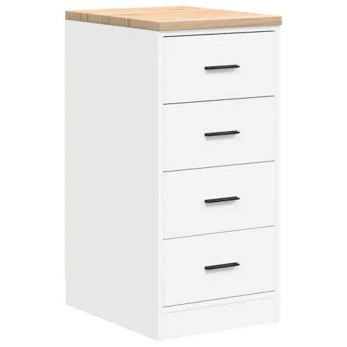 Garažni ormar za odlaganje bijeli 40x51x85 cm masivne borovine - Bijela 40 x 51 x 85 cm 1 4 ladice 4 zásuvky Cijena