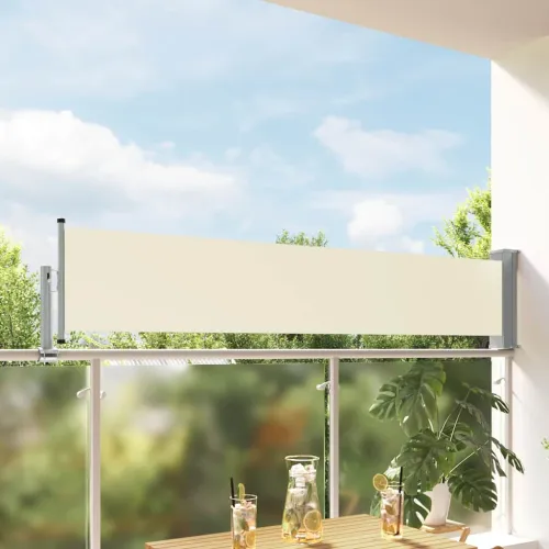 Uvlačiva bočna tenda za terasu 60 x 300 cm krem - Krema 60 x 300 cm Cijena