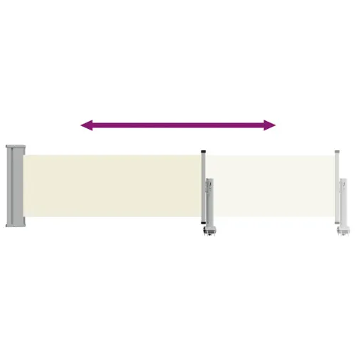 Uvlačiva bočna tenda za terasu 60 x 300 cm krem - Krema 60 x 300 cm Cijena