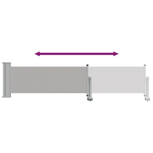 Uvlačiva bočna tenda za terasu 60 x 300 cm siva - Siva 60 x 300 cm Cijena