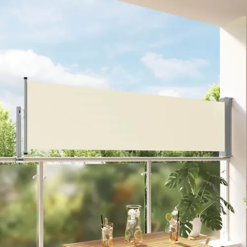 Uvlačiva bočna tenda za terasu 80 x 300 cm krem - Krema 80 x 300 cm Cijena