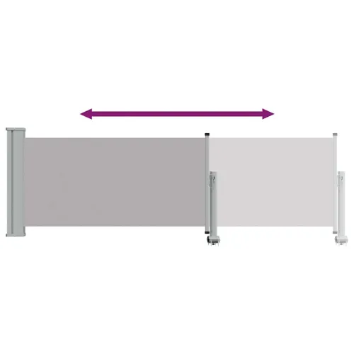 Uvlačiva bočna tenda za terasu 80 x 300 cm siva - Siva 80 x 300 cm Cijena