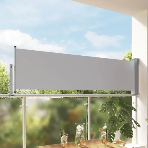Uvlačiva bočna tenda za terasu 80 x 300 cm siva - Siva 80 x 300 cm 1 Siva Cijena