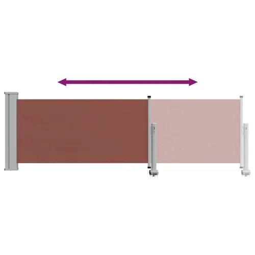 Uvlačiva bočna tenda za terasu 80 x 300 cm smeđa - Smeđa 80 x 300 cm Cijena
