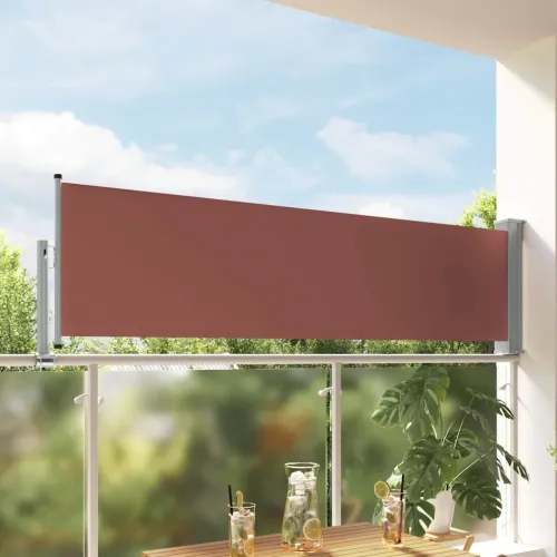Uvlačiva bočna tenda za terasu 80 x 300 cm smeđa - Smeđa 80 x 300 cm Cijena