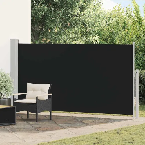 Uvlačiva bočna tenda za terasu 170 x 300 cm crna - Crna 170 x 300 cm Cijena