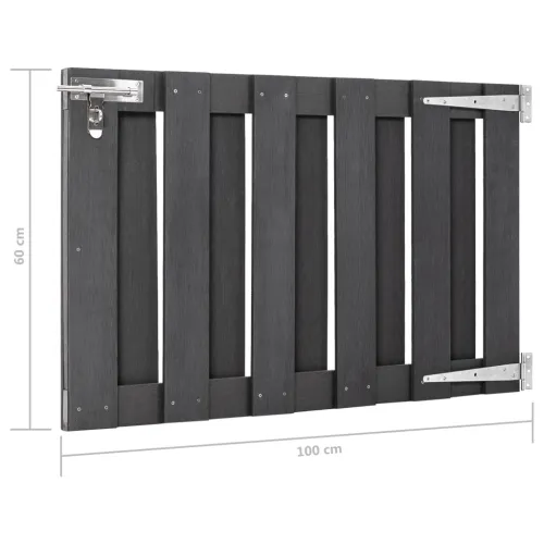 Dvorišna vrata - Vrtna vrata od WPC-a 100 x 60 cm siva - 100 x 60 cm Siva Cijena