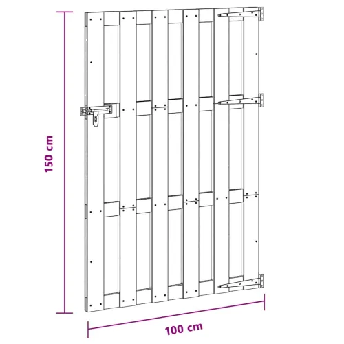 Dvorišna vrata - Vrtna vrata od WPC-a 100 x 150 cm siva - Siva 100 x 150 cm 100 x 150 cm Siva Cijena