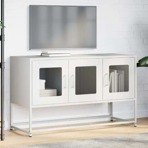 TV ormarić bijeli 100,5x39x60,5 cm hladno valjani čelik - Bijela 1 100.5 cm Cijena