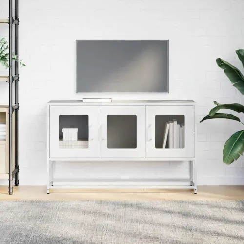 TV ormarić bijeli 100,5x39x60,5 cm hladno valjani čelik - Bijela 1 100.5 cm Cijena