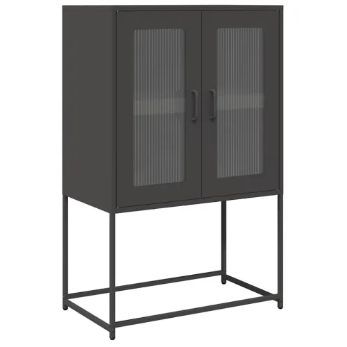 Visoka ploča crna 68x39x107 cm čelik - Crna 1 Cijena