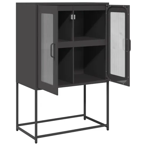 Visoka ploča crna 68x39x107 cm čelik - Crna 1 Cijena