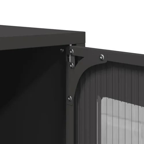 Visoka ploča crna 68x39x107 cm čelik - Crna 1 Cijena