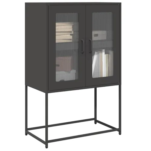 Visoka ploča crna 68x39x107 cm čelik - Crna 1 Cijena