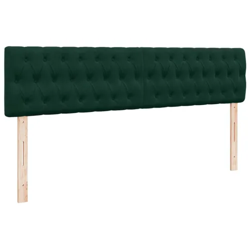 otoman krevet s madracem i LED 160x200 cm baršunasti - Tamnozelena 160 x 200 cm Dizajn s gumbima Tamnozelena Cijena