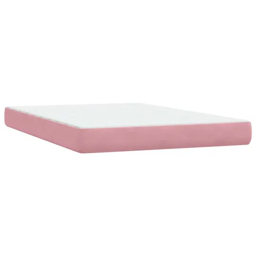 Box Spring krevet s madracem ružičasti 140x220 cm baršun - Ružičasta 140 x 220 cm gumbi Ružičasta Cijena