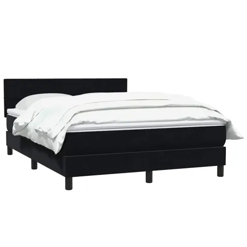 Box spring krevet s madracem crni 160x210 cm baršunasti - Crna 160 x 210 cm Blok s kvadratima Cijena