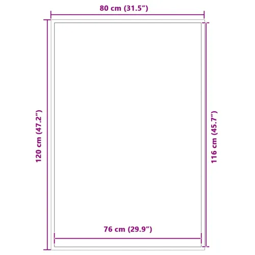Otirač crni 80 x 120 cm - Crna 80 x 120 cm 1 Cijena