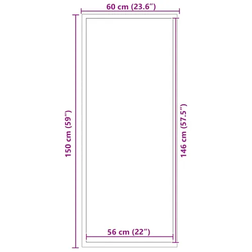 Otirač crni 60 x 150 cm - Crna 60 x 150 cm 1 Cijena