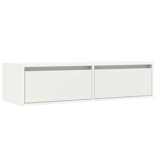 TV ormarić s LED svjetlima bijeli 100X35,5x25 cm - Bijela 1 100 cm Cijena