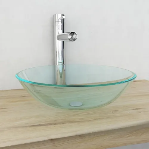 Lavabo - Umivaonik Kaljeno Staklo 42 cm Prozirni - Transparentan Bez slavine Cijena