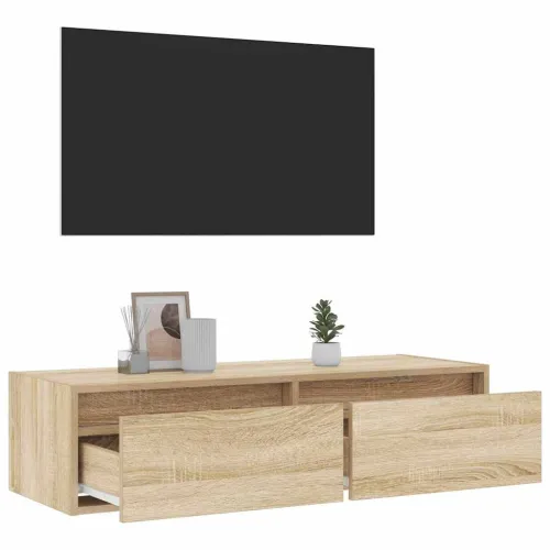 TV ormarić s LED svjetlima boja hrasta sonome 100X35,5x25 cm - sonoma hrast 1 100 cm Cijena