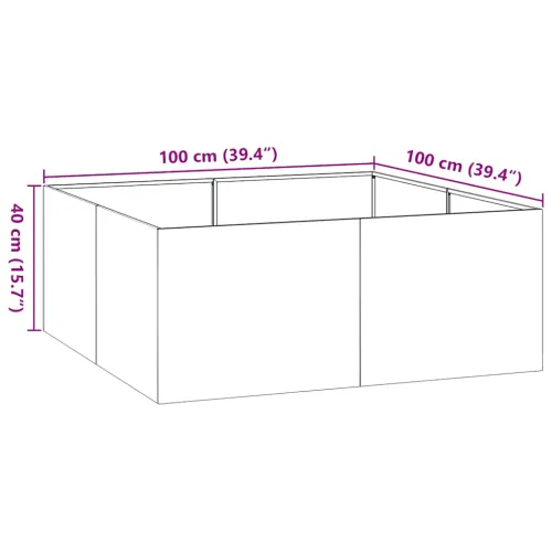 Sadilica 100x100x40 cm od pocinčanog čelika - Pocinčani čelik 100 x 100 x 40 cm 1 Pocinčani čelik Cijena