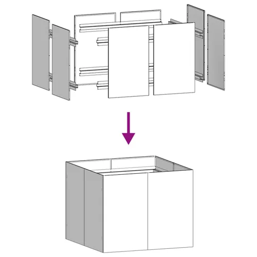 Sadilica crna 100x100x80 cm od čelika - Crna 100 x 100 x 80 cm 1 Crna Cijena