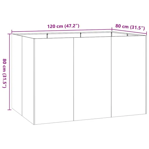 Sadilica 120x80x80 cm od pocinčanog čelika - Pocinčani čelik 120 x 80 x 80 cm 1 Pocinčani čelik Cijena
