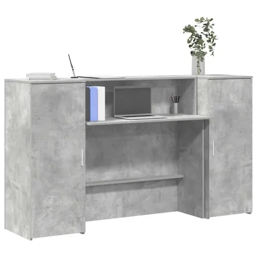 Recepcijski stol 180x50x103,5 cm konstruiranog drva - Beton siva 180 x 50 x 103.5 cm Beton siva 180 x 50 x 103.5 cm Cijena