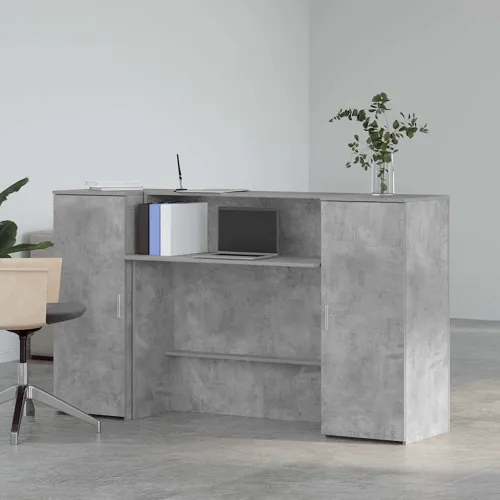 Recepcijski stol 180x50x103,5 cm konstruiranog drva - Beton siva 180 x 50 x 103.5 cm Cijena