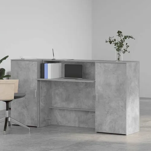 Recepcijski stol 200x50x103,5 cm konstruiranog drva - Beton siva 200 x 50 x 103.5 cm Cijena