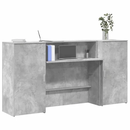 Recepcijski stol 200x50x103,5 cm konstruiranog drva - Beton siva 200 x 50 x 103.5 cm Cijena