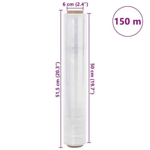 rastezljiva folija 6 kom prozirna 17 μm 50 cm x 150 m - Transparentan 50 cm x 150 m (debljina 17 μm) 6 Cijena