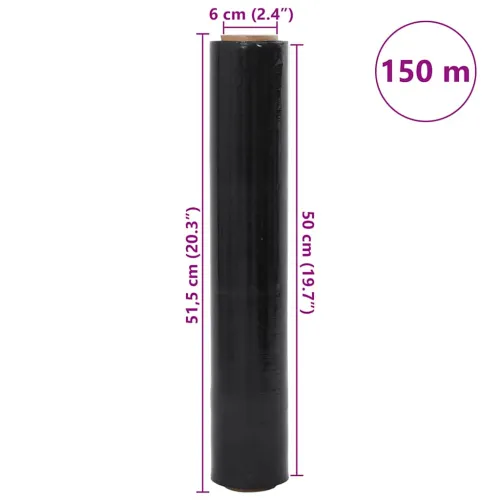 rastezljiva folija 2 kom crna 17 μm 50 cm x 150 m - Crna 50 cm x 150 m (debljina 17 μm) 2 Cijena