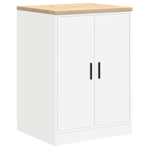 Garažni ormar za odlaganje bijeli 60x51x85 cm masivne borovine - Bijela 60 x 51 x 85 cm 1 2 vrata Cijena