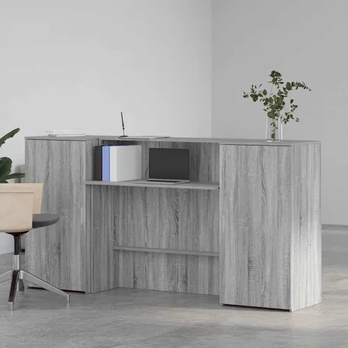 Recepcijski stol 200x50x103,5 cm od konstruiranog drva - Sivi hrast sonoma 200 x 50 x 103.5 cm Cijena