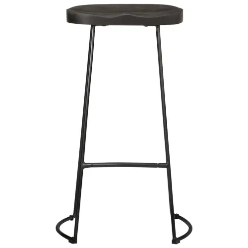 Barski stolci 2 kom crni 45x40x78 cm masivnog drva manga - Crna 45 x 40 x 78 cm masivno drvo manga Cijena