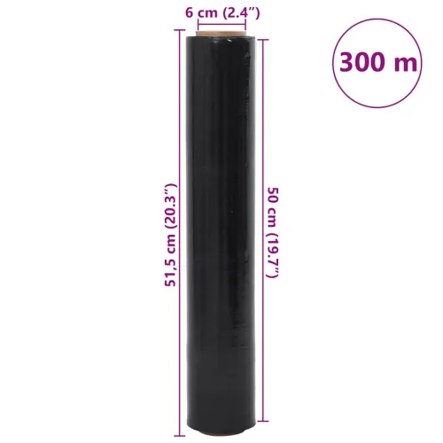 rastezljiva folija 2 kom crna 20 μm 50 cm x 300 m - Crna 50 cm x 300 m (debljina 20 μm) 2 Cijena