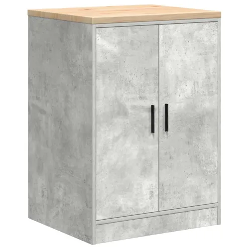 Garažni ormar za odlaganje 60x51x85 cm masivne borovine - Beton siva 60 x 51 x 85 cm 1 2 vrata Cijena