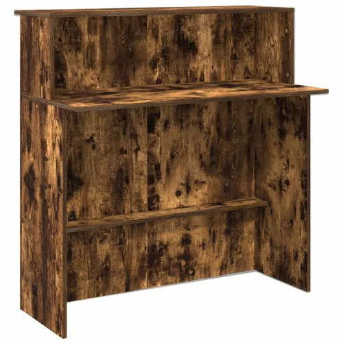 Recepcijski stol 200x50x103,5 cm od konstruiranog drva - Dimljeni hrast 200 x 50 x 103.5 cm Cijena